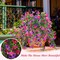 6 Pack Artificial Hanging Flowers Fake Hanging Plants Purple Lotus